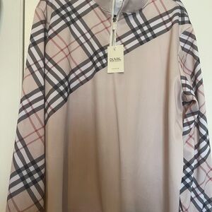 Men's Plaid Beige Pullover and pant set